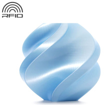 Катушка PLA Silk+ пластика Bambu lab 1.75 мм 1кг., нежно-голубая