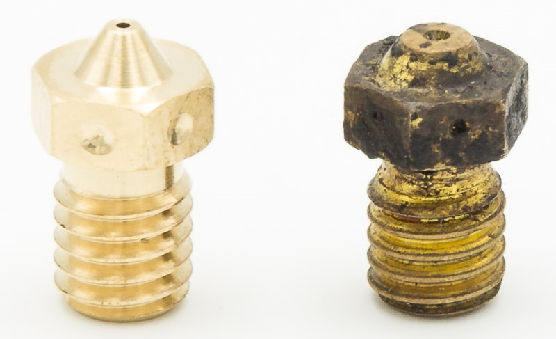 old nozzle vs new nozzle + 3d printing